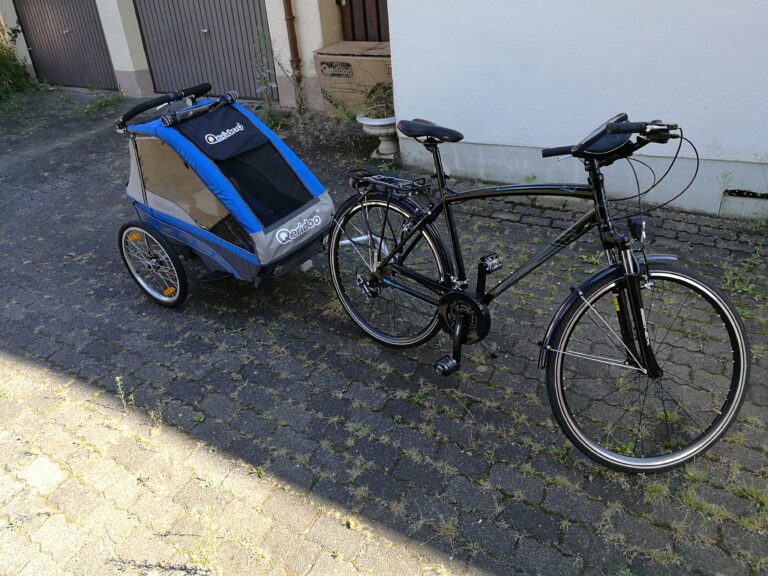 Fahrrad und Hänger im Test Qeridoo KidGoo 1 & Alpina Metro