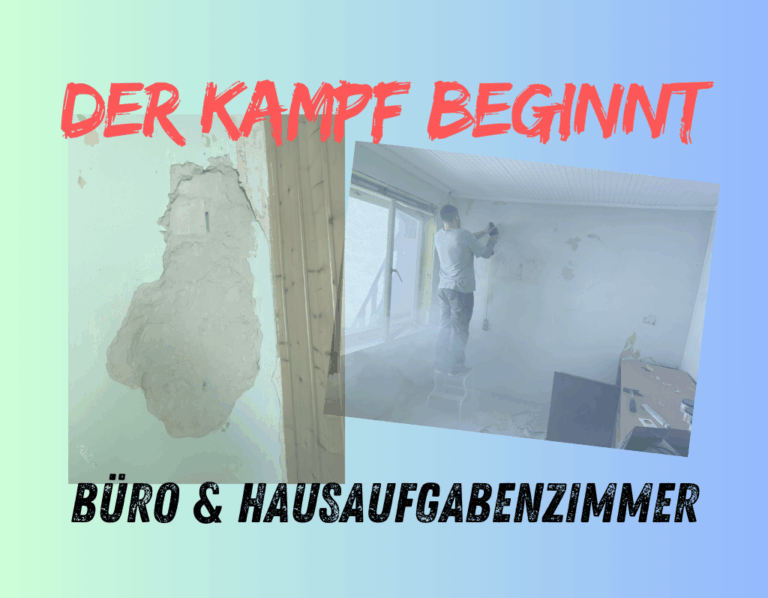 Büro- und Hausaufgabenzimmer: Operation Tapeten-Tetris, Wasser-Stop und Linoleum-Exorzismus