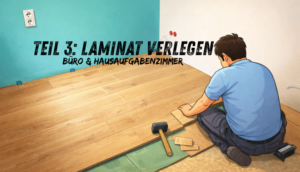 Das Büro und Hausaufgabenzimmer: Teil 3 Laminat verlegen