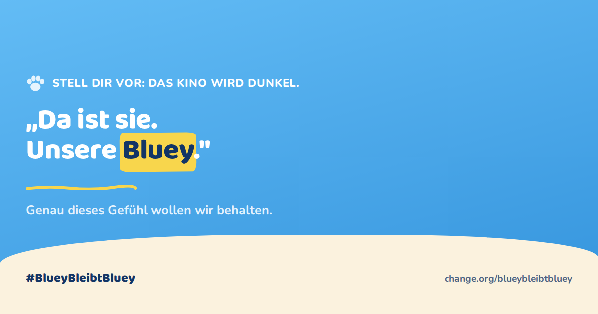 Da ist sie. Unsere Bluey.